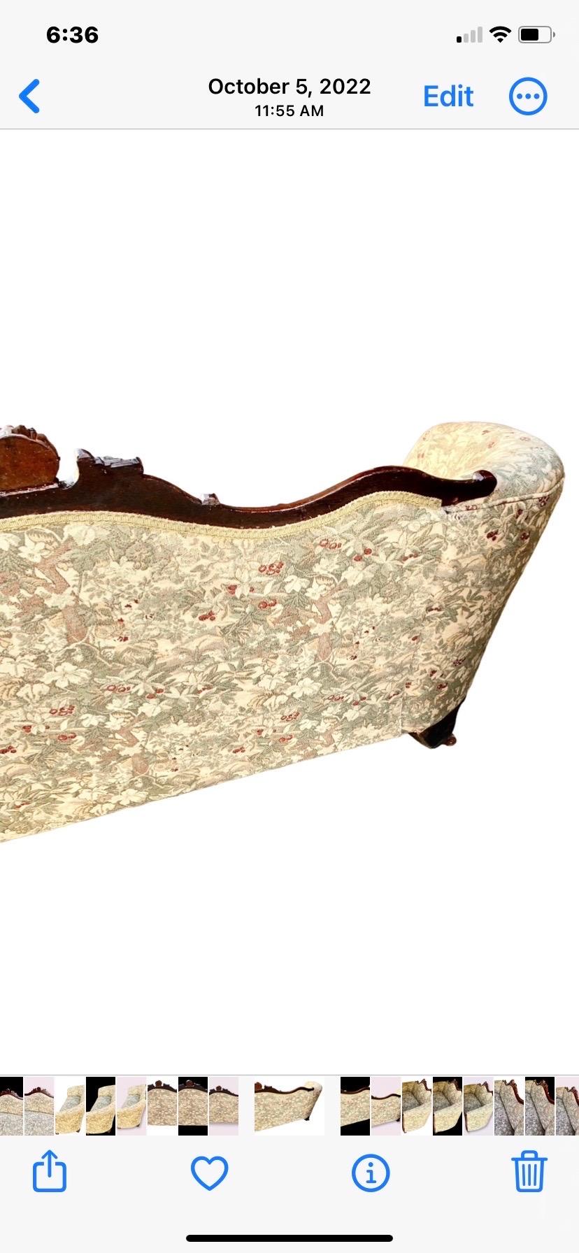 Antikes amerikanisches Mahagoni-Rokoko-Sofa 4