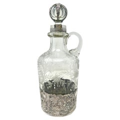Antique American Mauser Co. Sterling Silver Mounted Crystal Decanter, Circa 1900