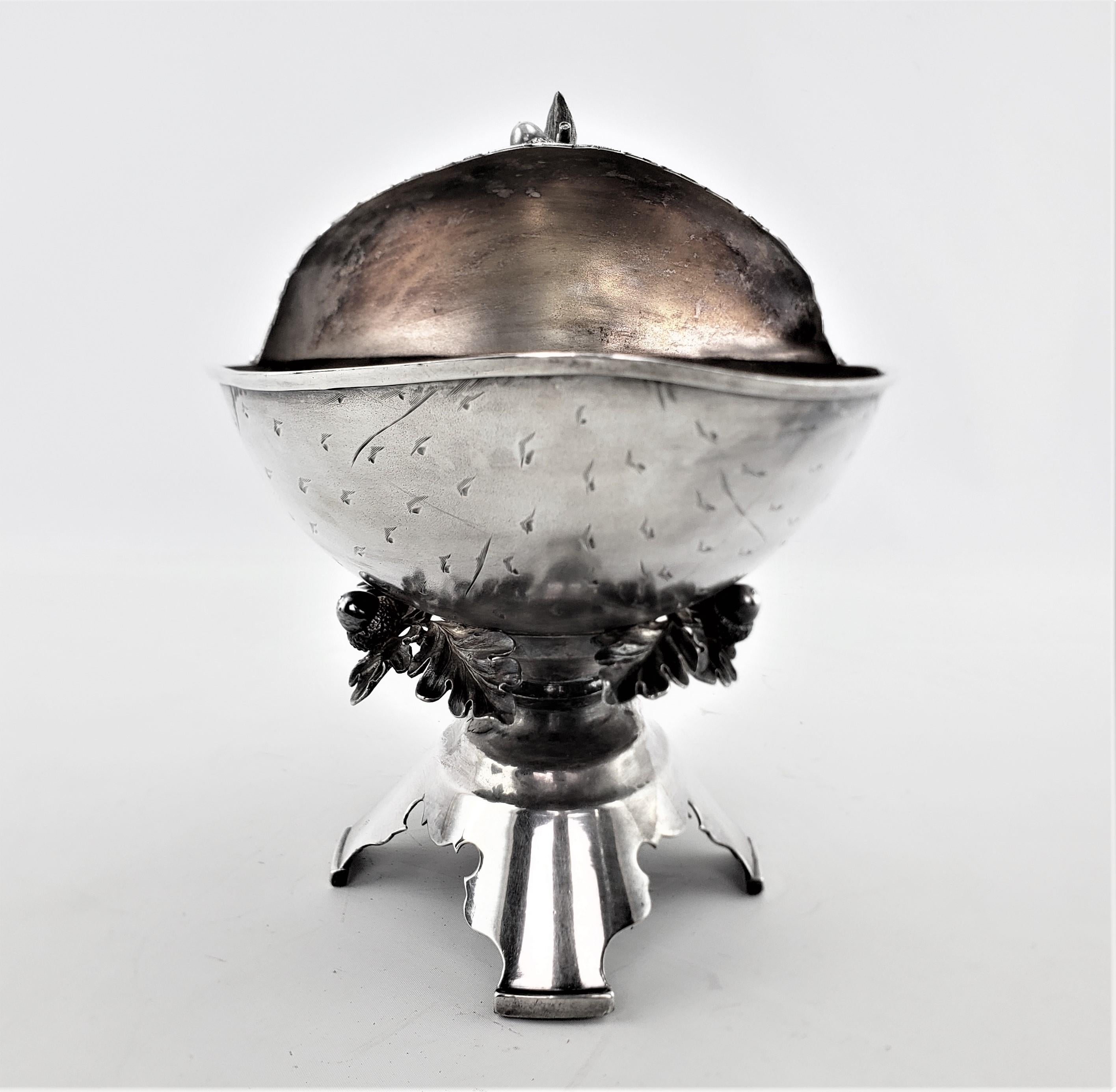 Art Nouveau Antique American Middletown Silver Plated Figural Nut Bowl or Centerpiece For Sale