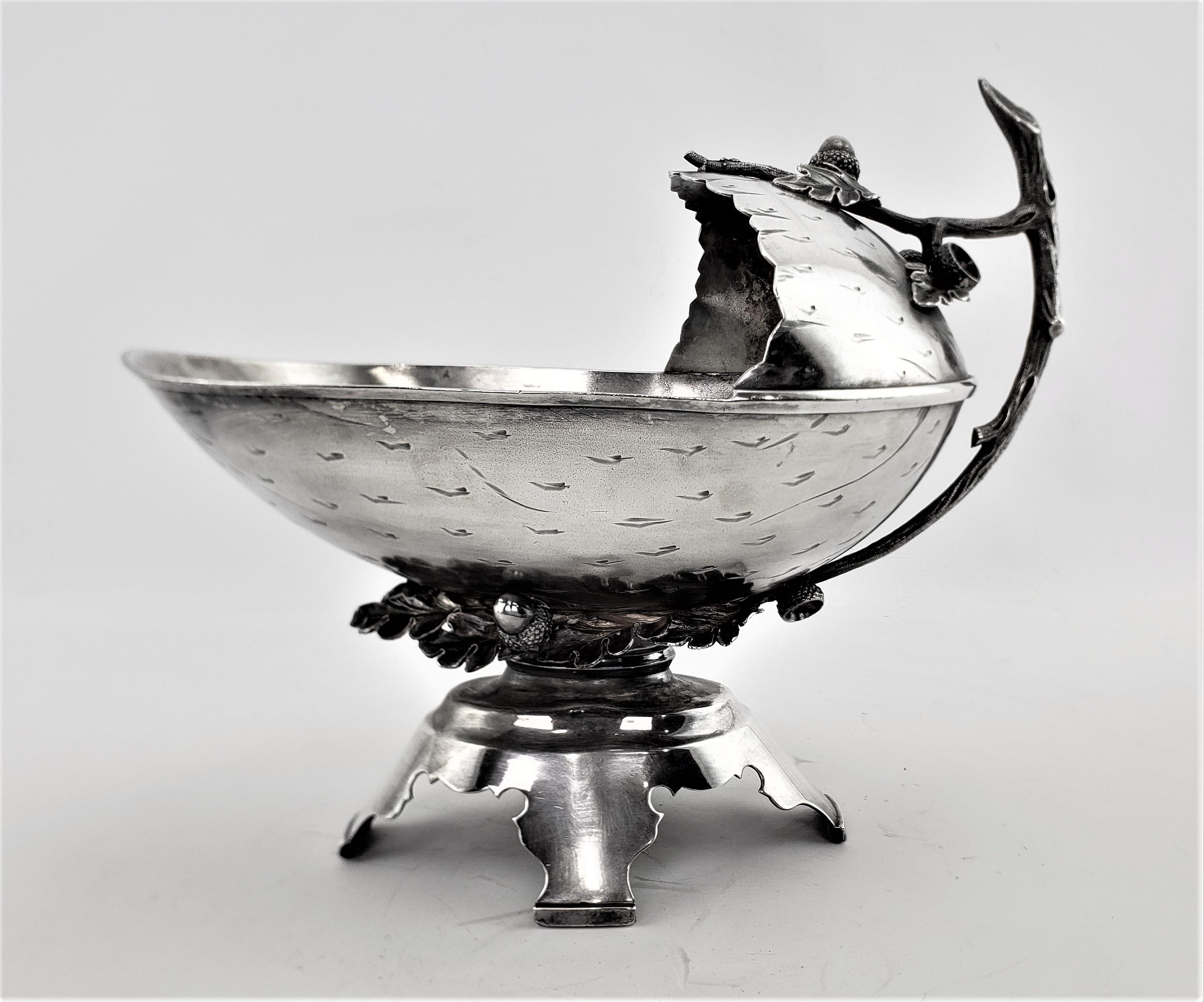 Machine-Made Antique American Middletown Silver Plated Figural Nut Bowl or Centerpiece For Sale