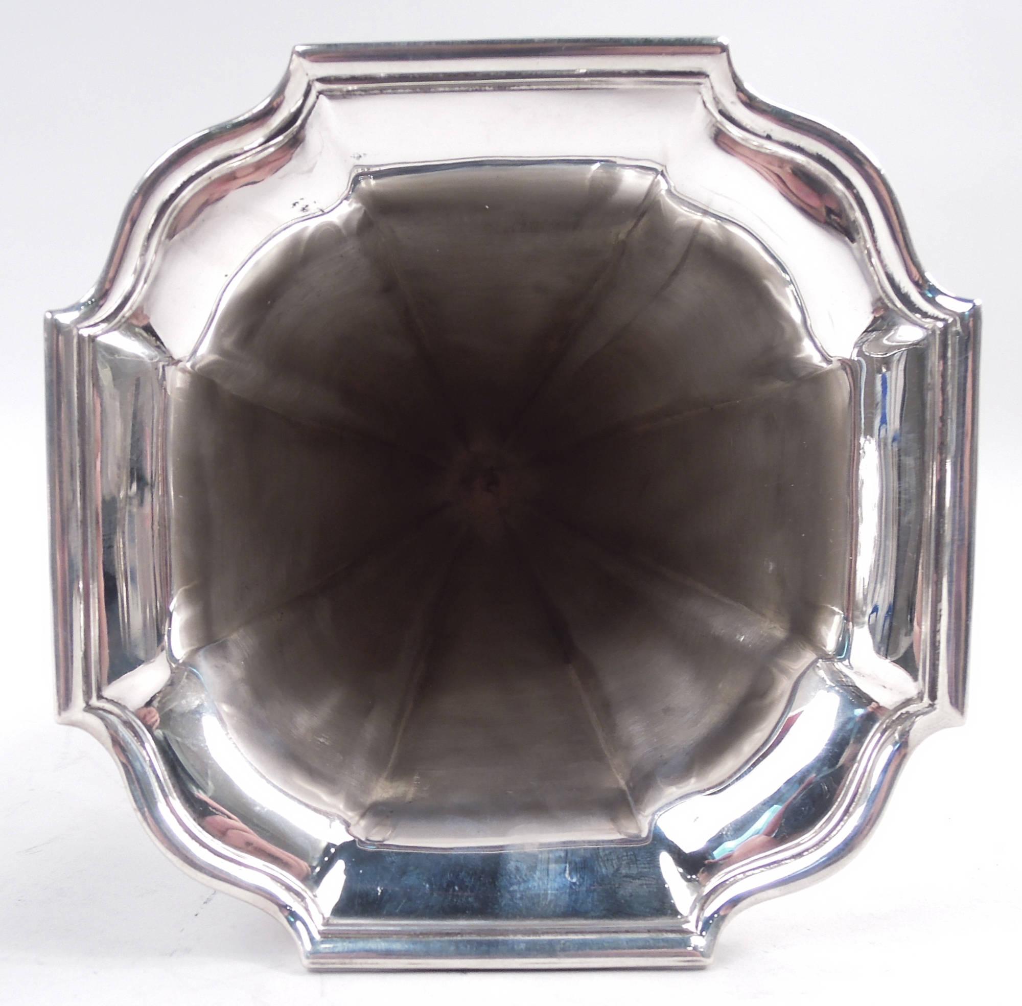 20th Century Antique American Modern Classical Sterling Silver 18-Inch Vase For Sale