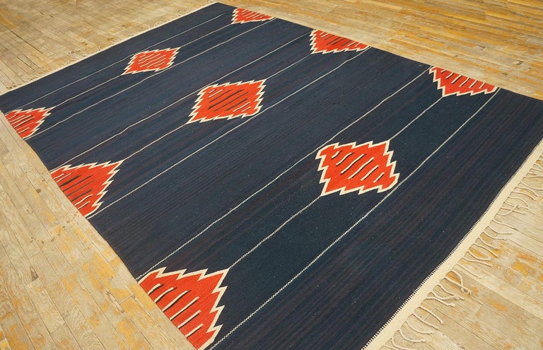 American Mid Century Mexican Zapotec Flat Weave ( 6'4