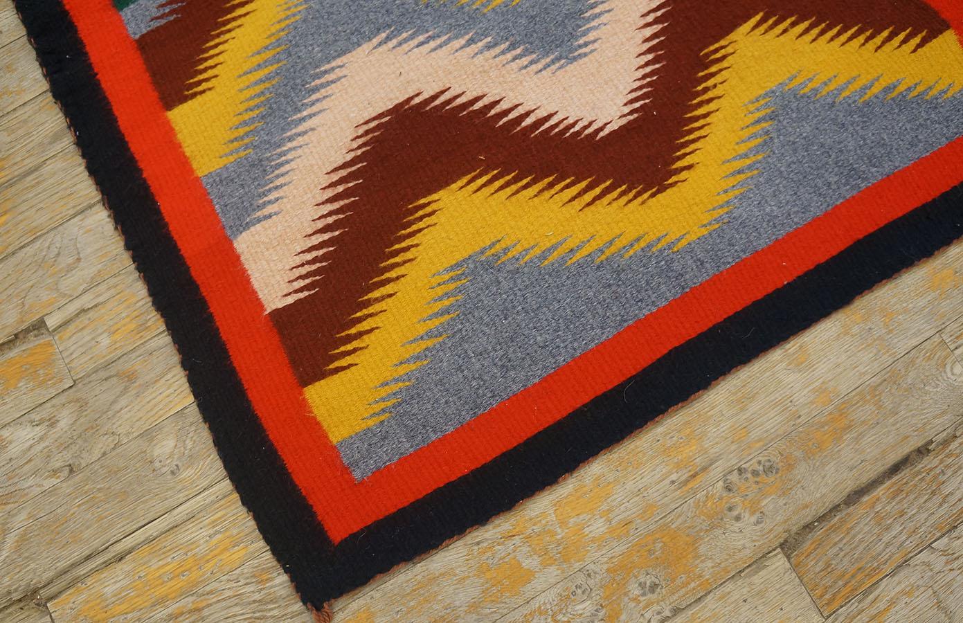 Hand-Woven Mid 20th Century American Navajo Rug ( 2' 3'' x 3' 3'' - 68 x 99 )  For Sale