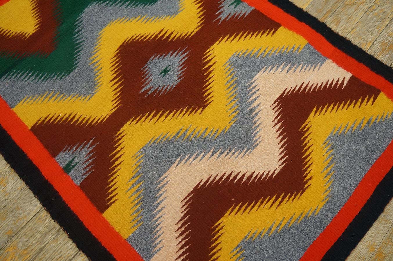 Mid 20th Century American Navajo Rug ( 2' 3'' x 3' 3'' - 68 x 99 )  For Sale 3