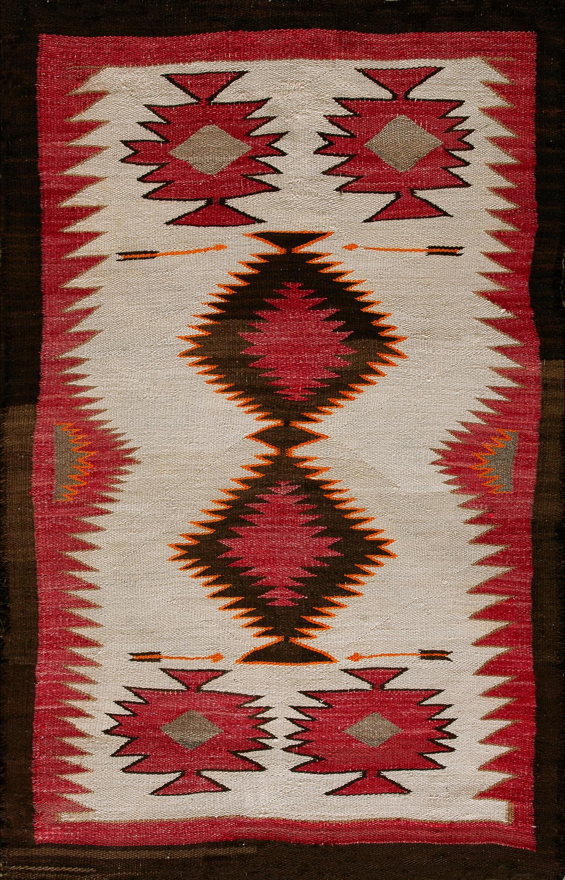 1930s American Navajo Carpet ( 2'10" x 4'6" - 86 x 137 cm ) 