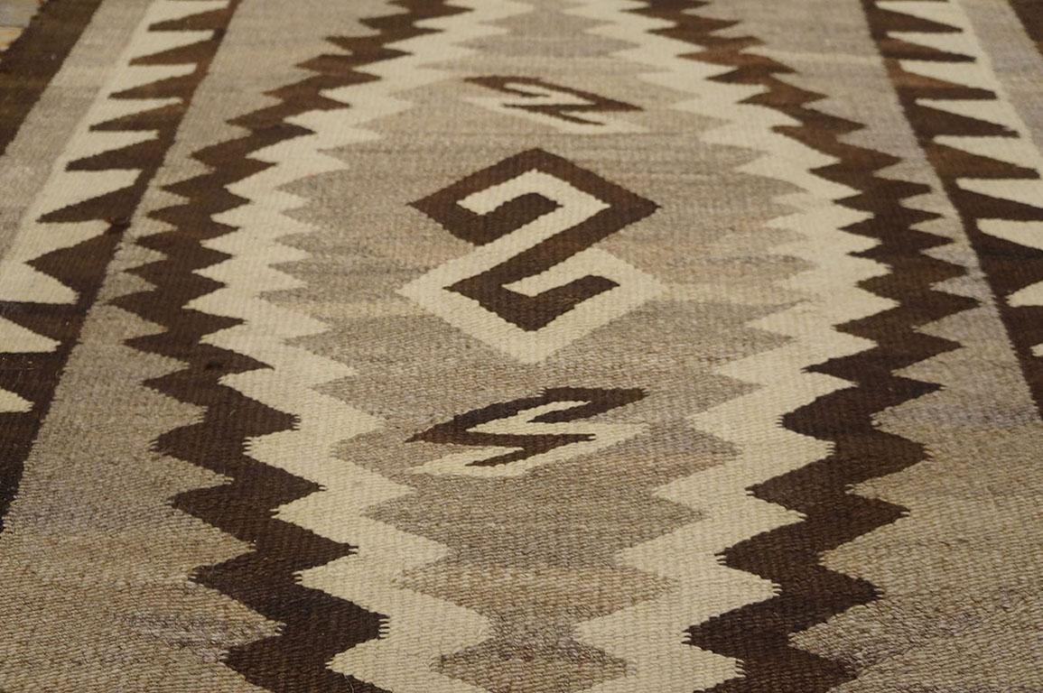 Early 20th Century 1930s American Navajo Two Grey Hills Carpet ( 2'4