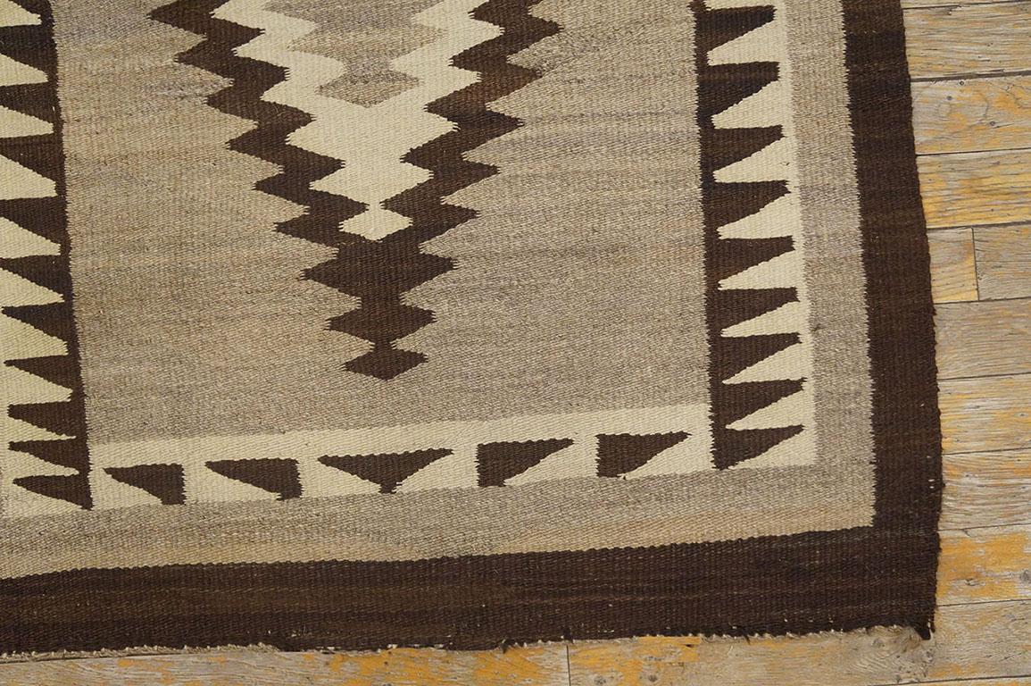 1930s American Navajo Two Grey Hills Carpet ( 2'4