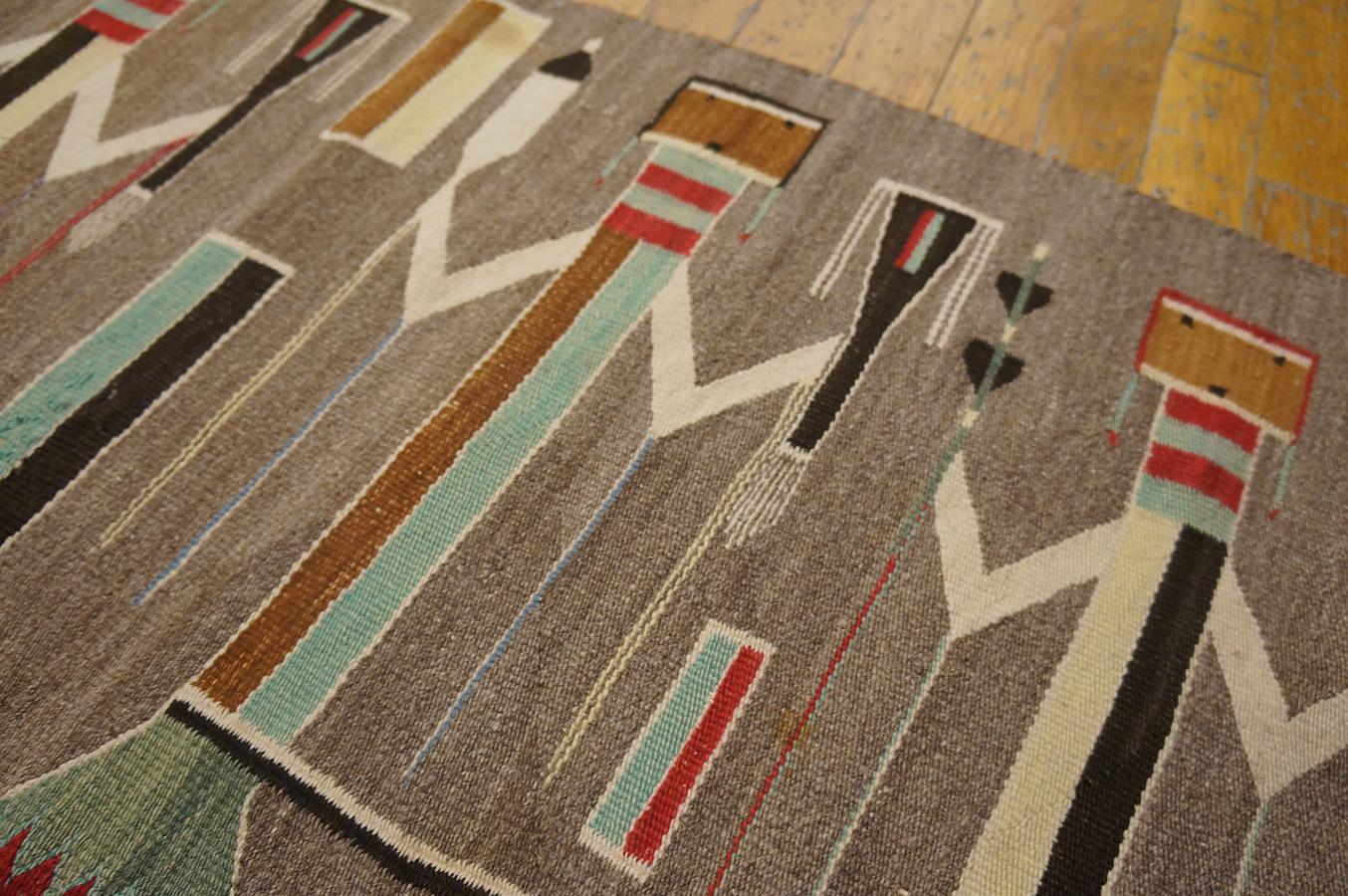 1930s American Navajo Yei Carpet  ( 2'6