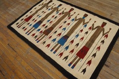 1930s American Navajo Yei Carpet ( 3' 5'' x 5' - 104 x 152 cm )