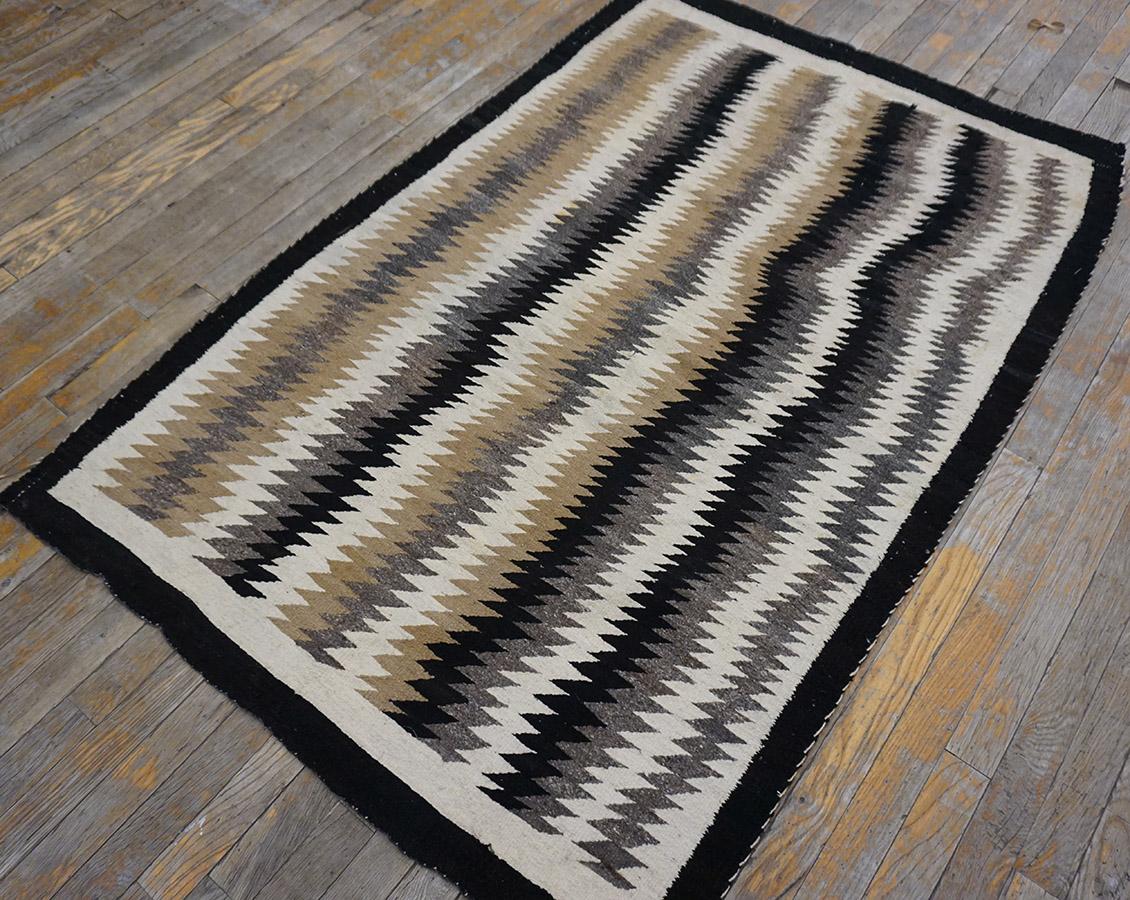 Mid-20th Century Early 20th Century American Navajo Eye-Dazzler Rug ( 3'6