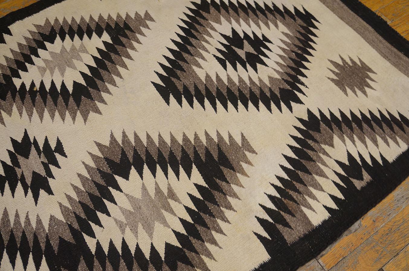Tapis Navajo américain ancien de 3'3