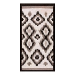 Tapis Navajo américain ancien de 3'3" x6'4"