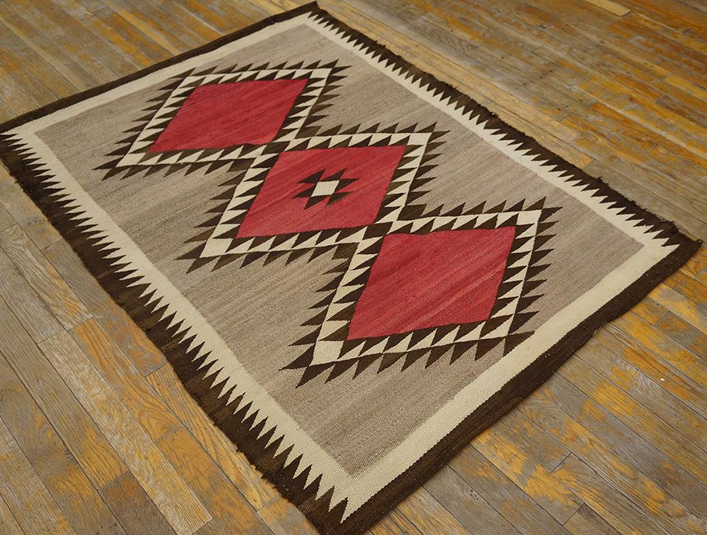 Hand-Woven Antique American Navajo Rug