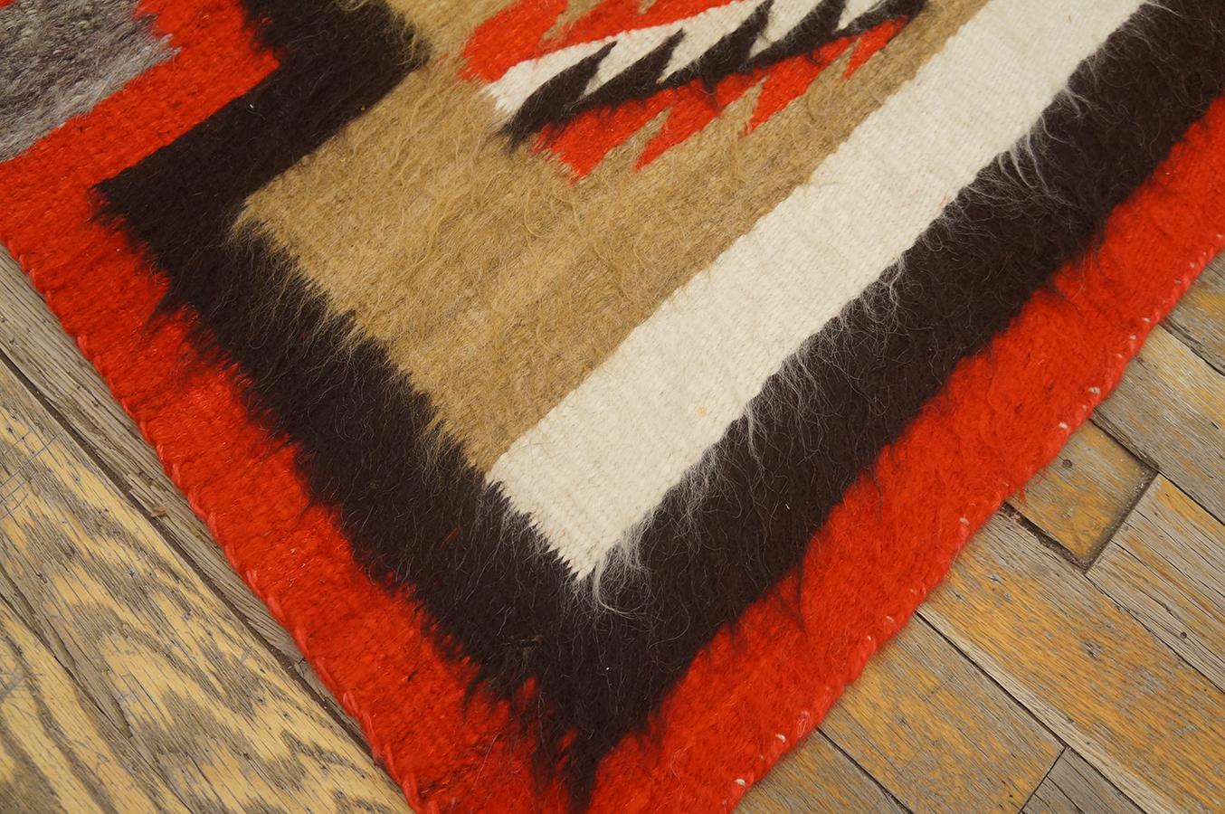 Wool Early 20th Century American Navajo Rug (4'  x 6' 2