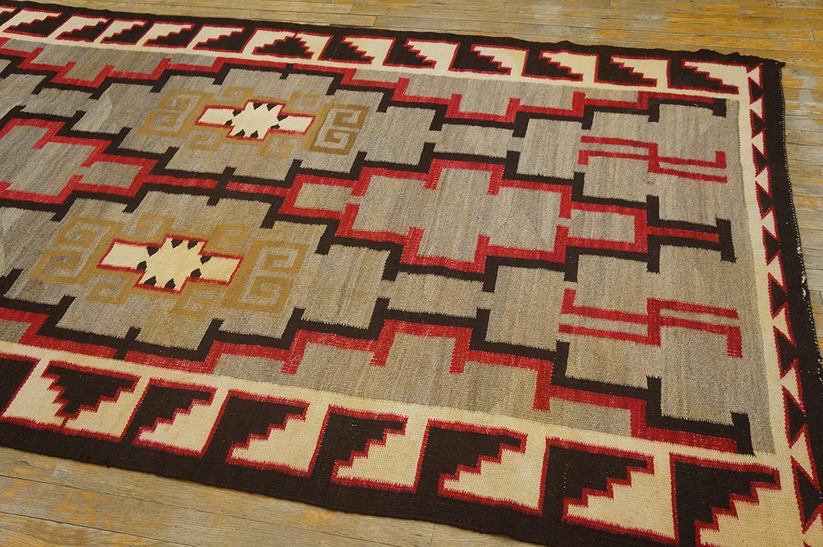 Wool Early 20th Century American Navajo Carpet ( 4' 9