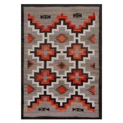 Tapis Navajo américain du début du 20ème siècle ( 5'2" x 7'9" - 157 x 236 )