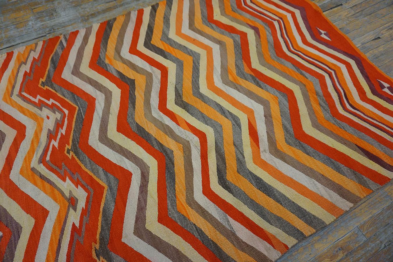 19th Century Transitional Period American Navajo Carpet (5'5