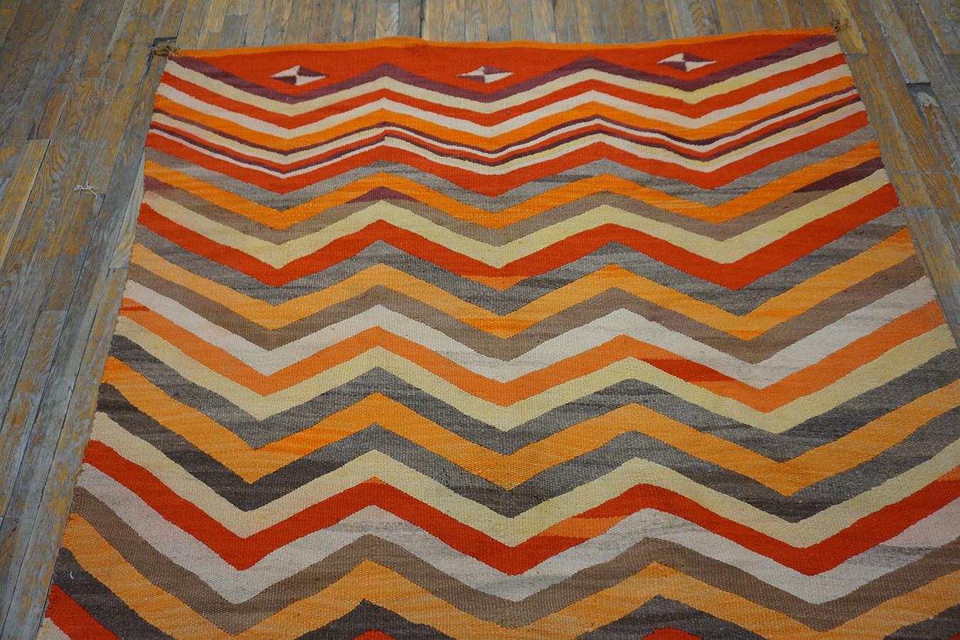 Late 19th Century 19th Century Transitional Period American Navajo Carpet (5'5
