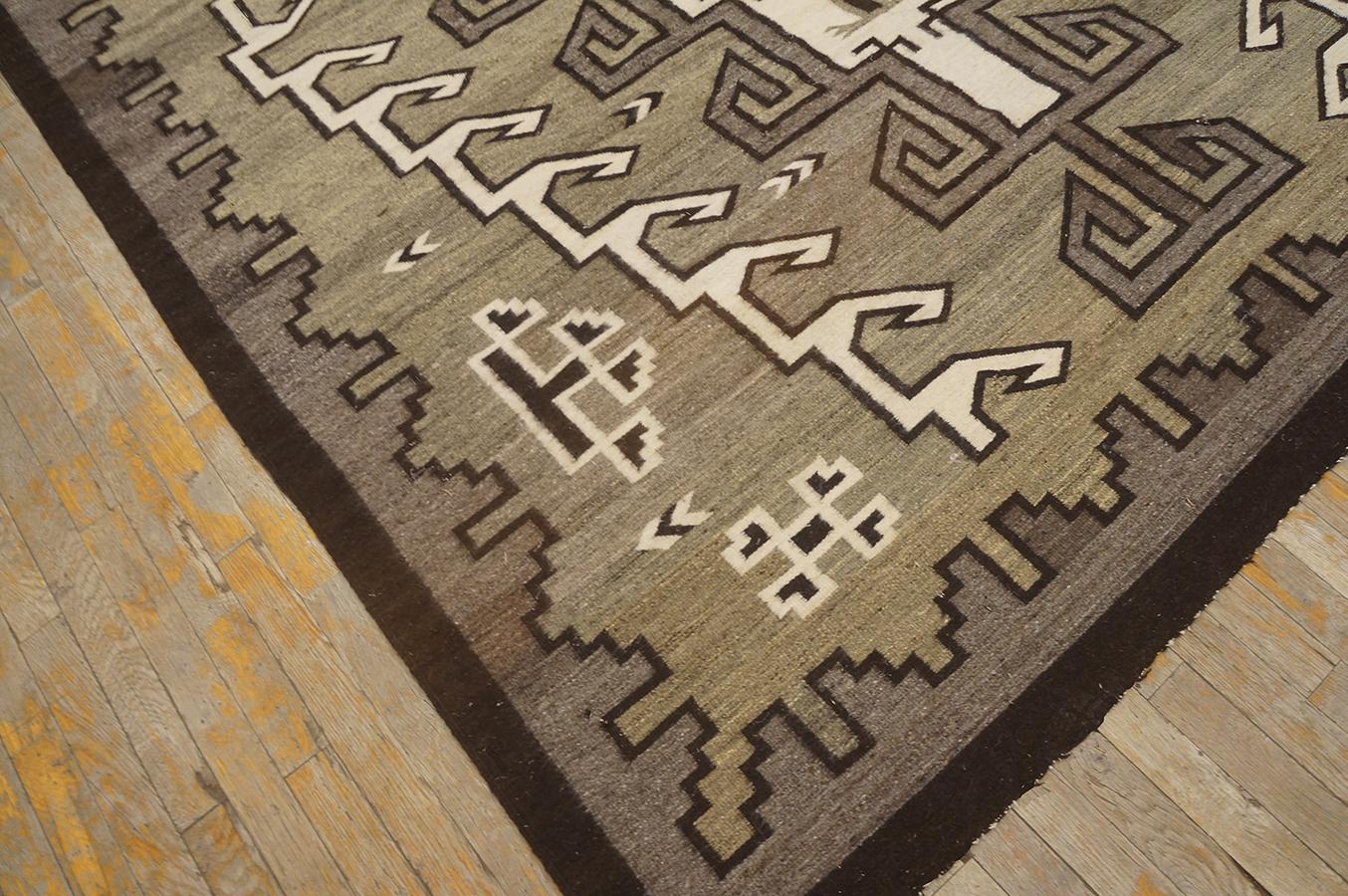Américain Tapis Navajo américain des années 1940 ( 6' 10