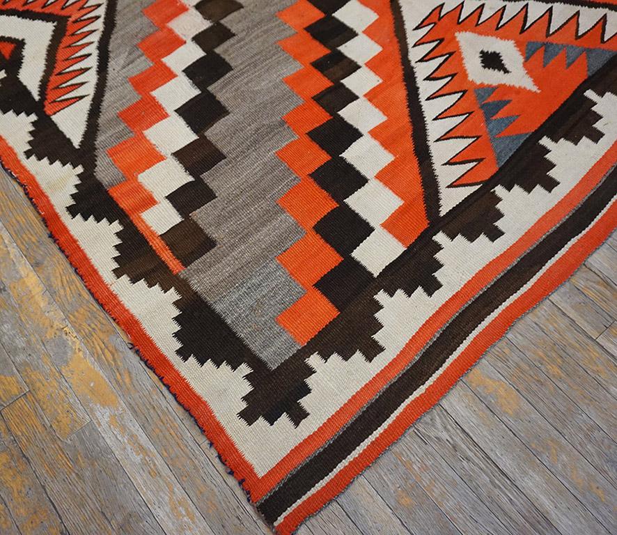 Hand-Woven Early 20th Century American Navajo Carpet ( 6'3