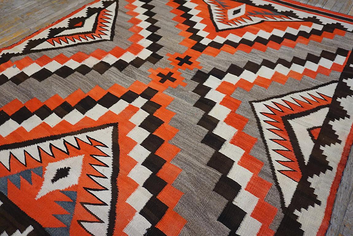 Wool Early 20th Century American Navajo Carpet ( 6'3
