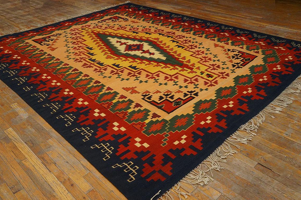 Mexican Mid 20th Century Navajo Style Carpet ( 9'6