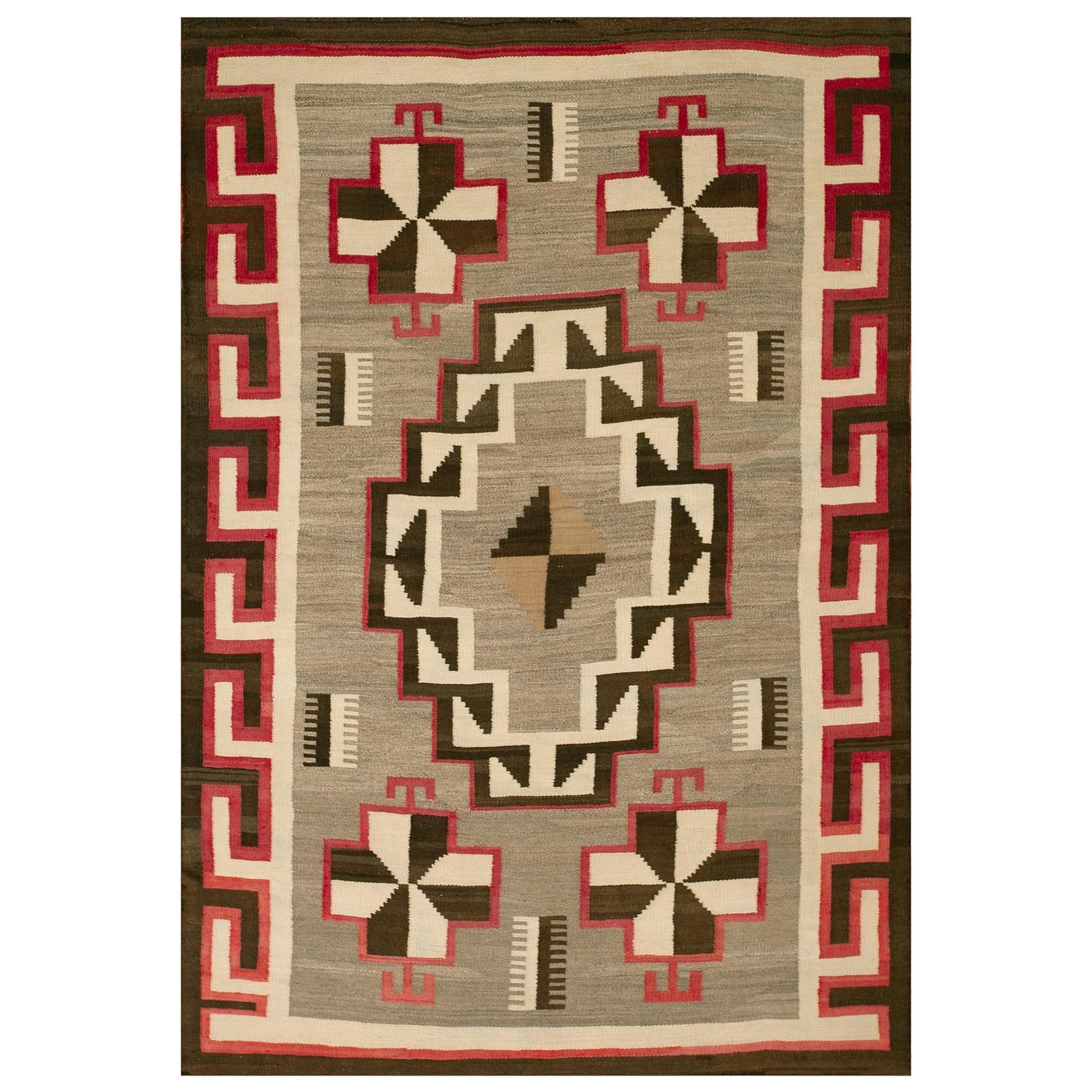 1920s American Navajo Carpet ( 4' 6" x 6' 6" - 137 x 198 )