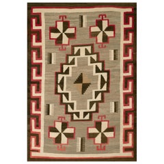 1920s American Navajo Carpet ( 4' 6" x 6' 6" - 137 x 198 ) 