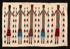 1930s American Navajo Yei Carpet ( 3' 5'' x 5' - 104 x 152 cm )