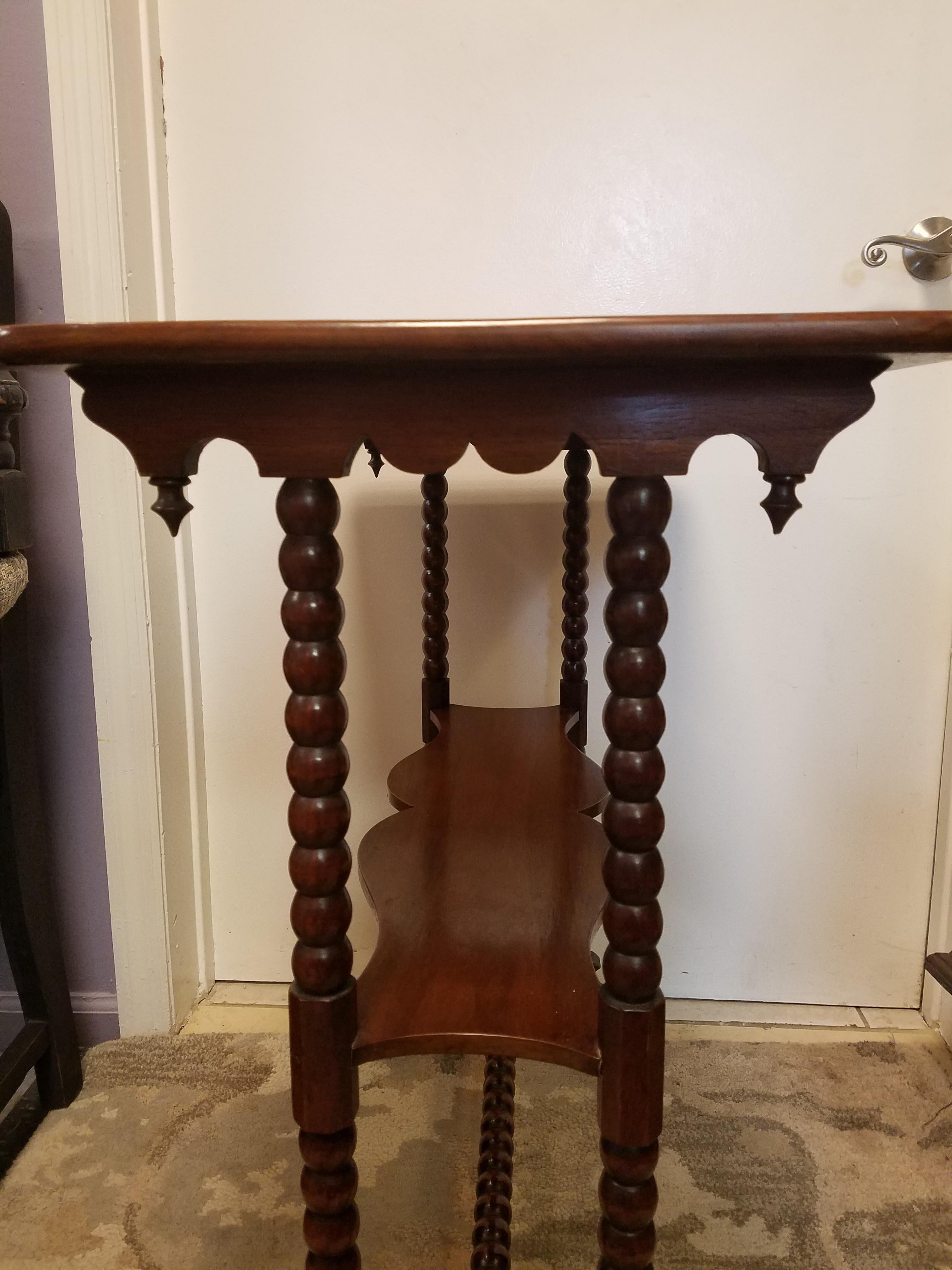 Oak Antique American Maple Accent Table For Sale