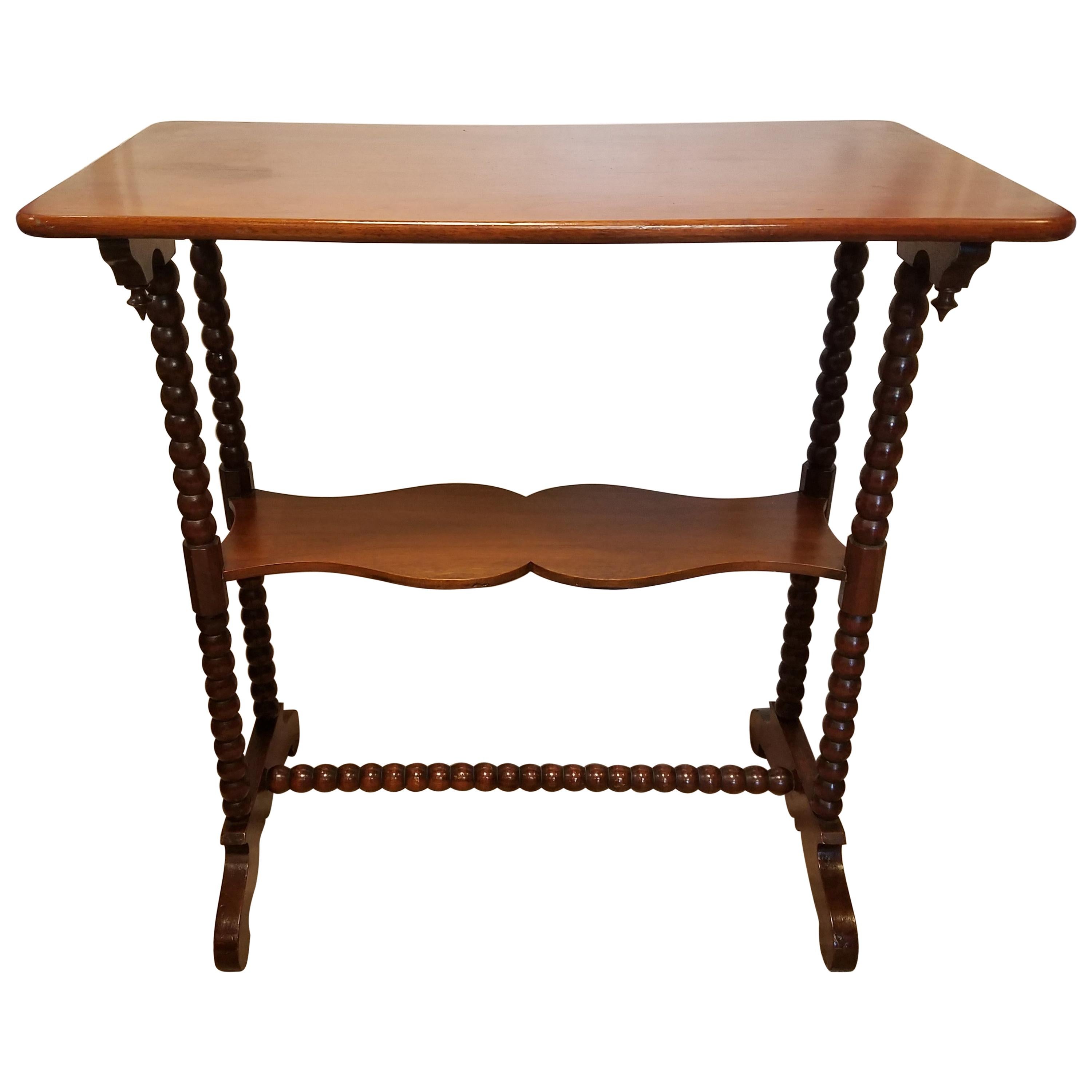 Antique American Maple Accent Table For Sale