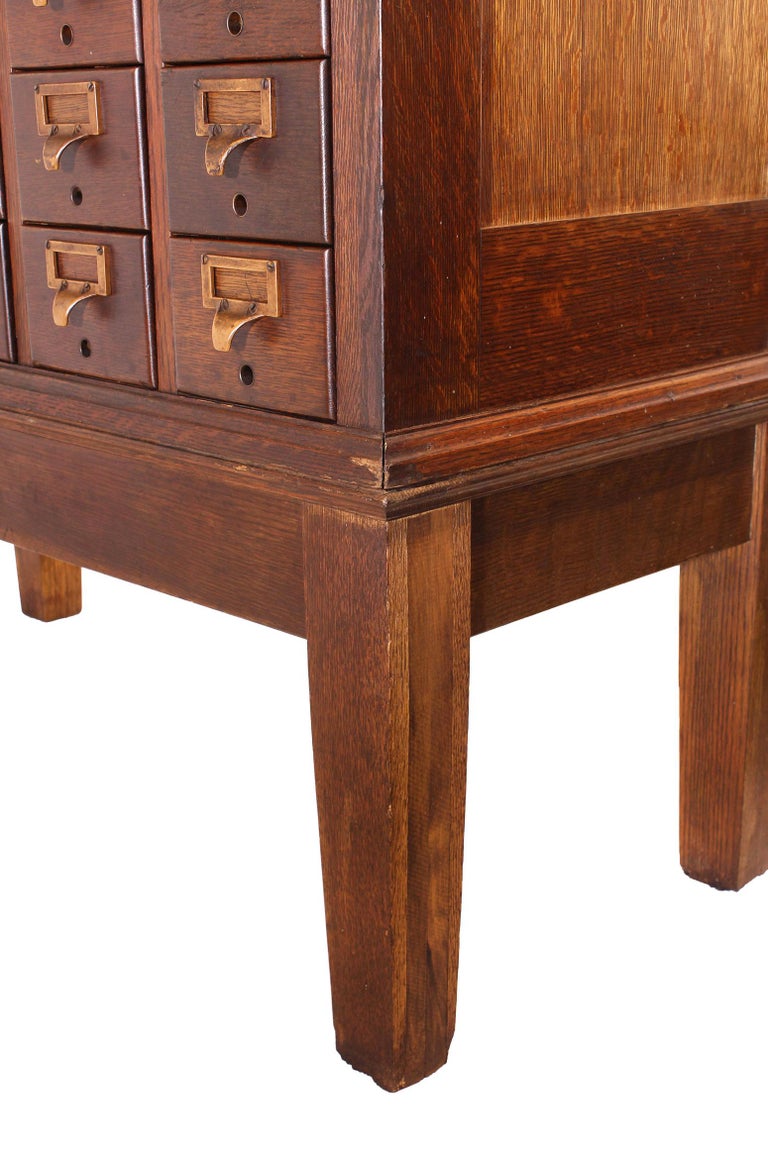 Antique American Oak Card Catalog at 1stDibs