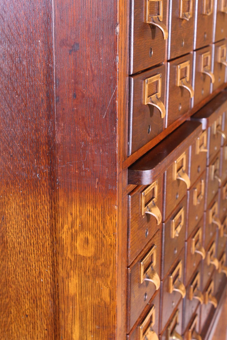 Antique American Oak Card Catalog at 1stDibs