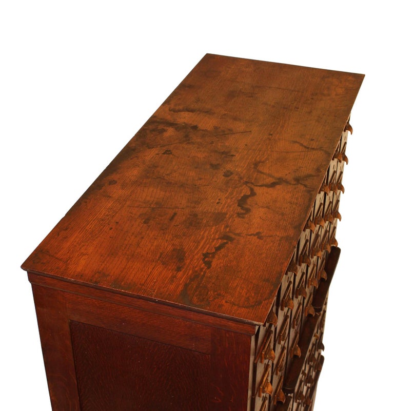 Antique American Oak Card Catalog at 1stDibs
