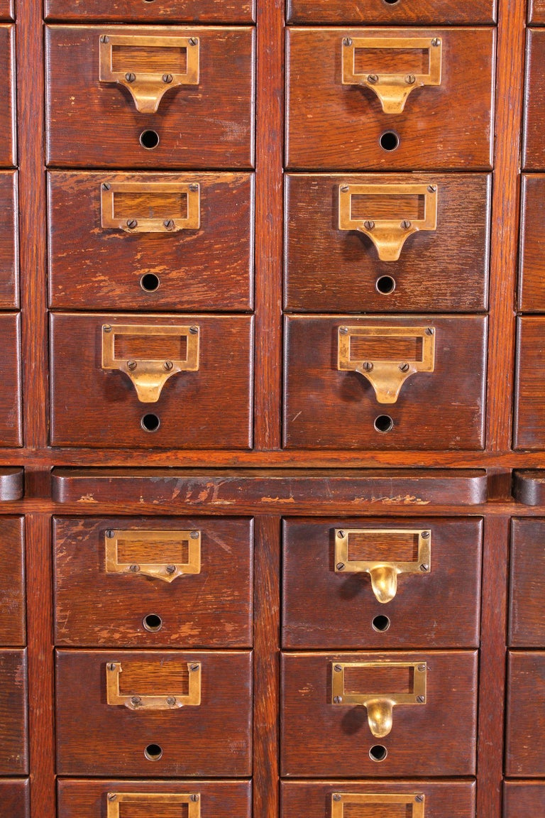 Antique American Oak Card Catalog at 1stDibs