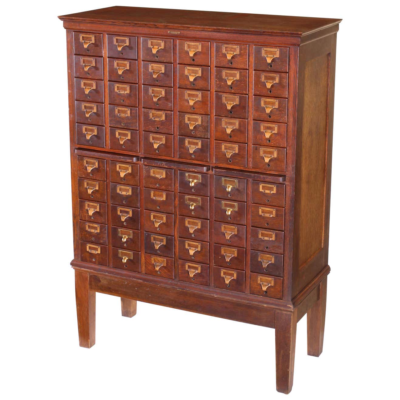 Antique American Oak Card Catalog at 1stDibs