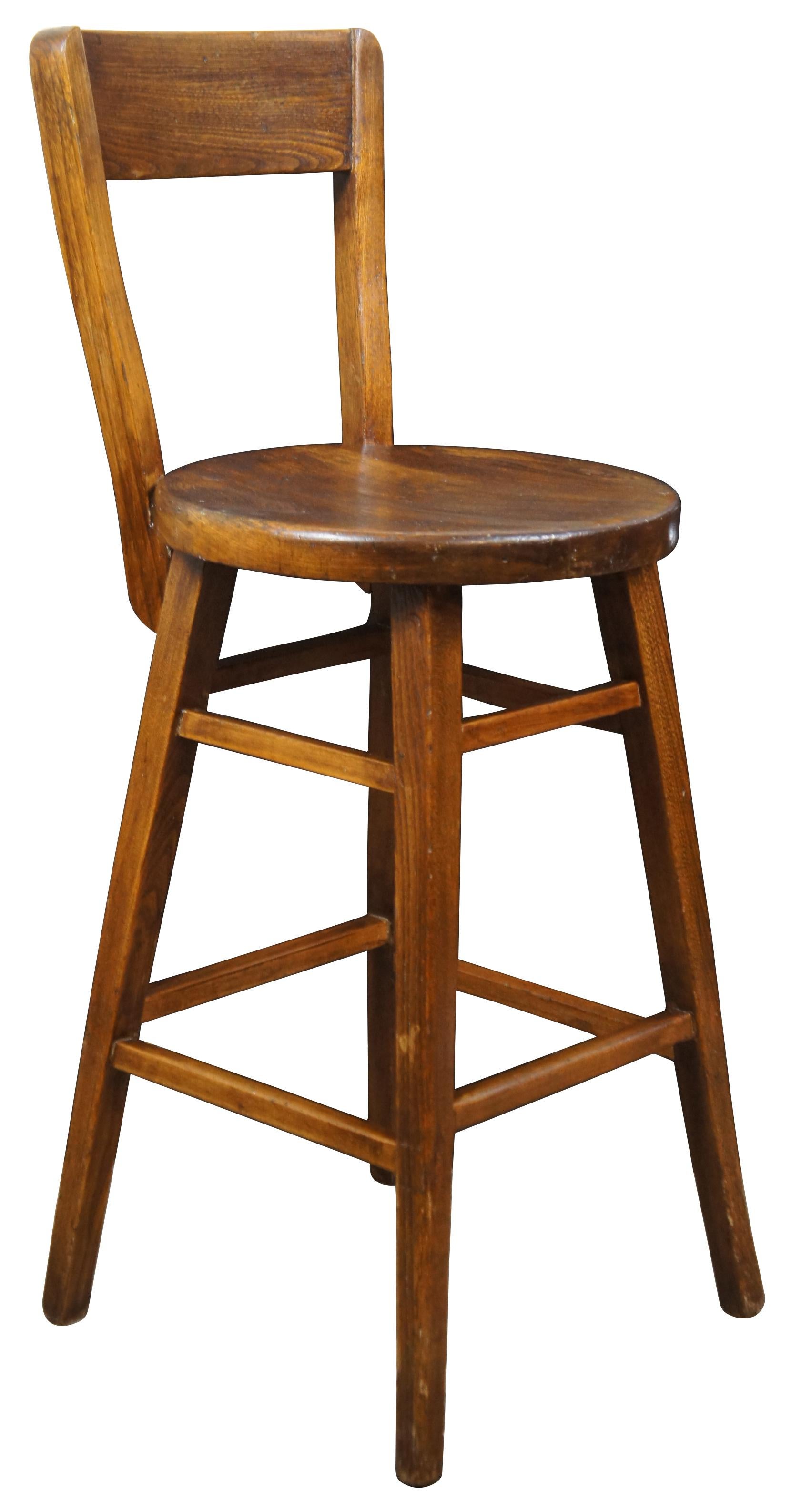 american oak bar stools