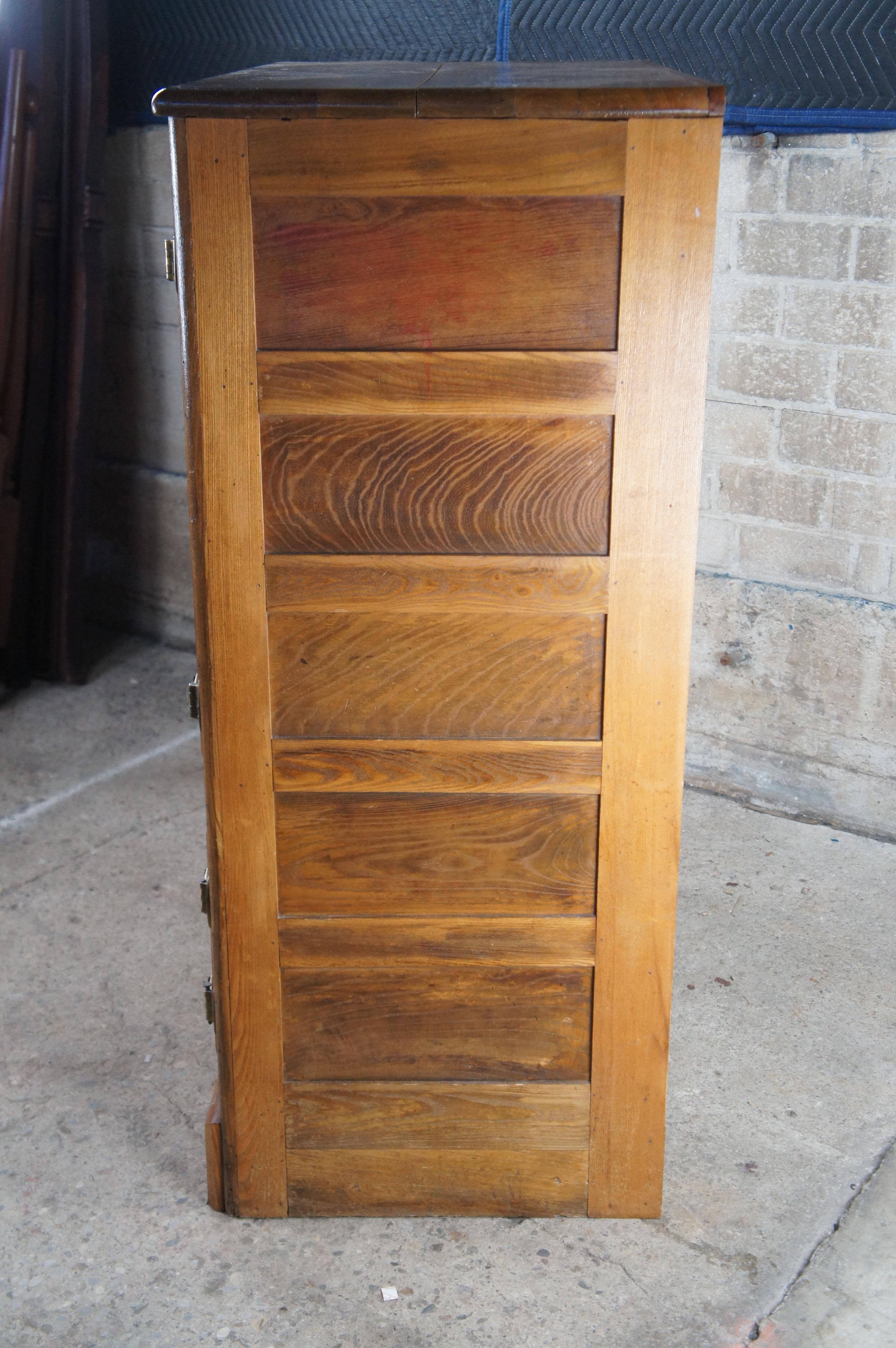 Antiguo Roble Americano Granja Cocina Despensa Nevera Hielera Bar Armario 4