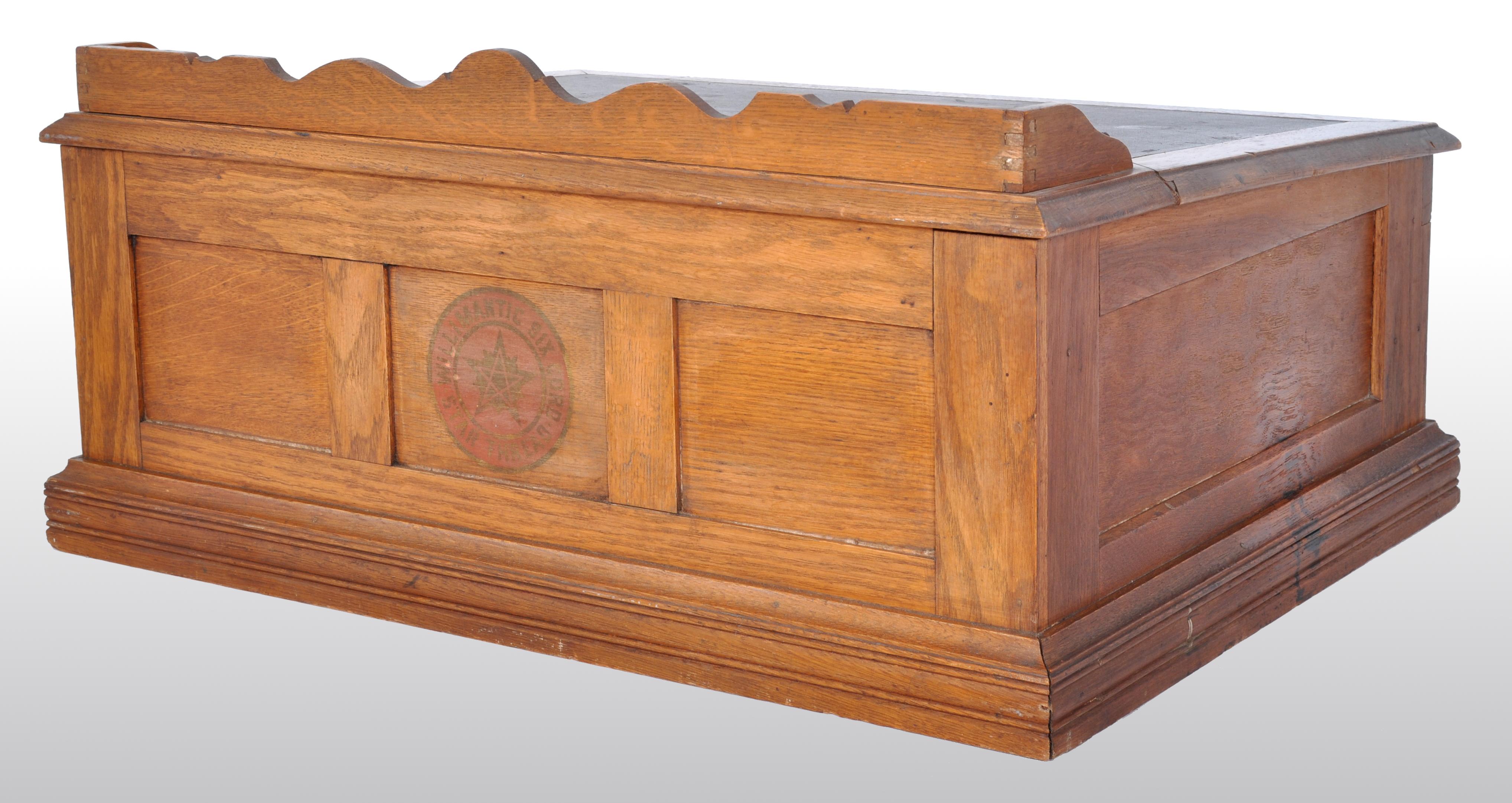 Antique American Oak Mercantile Country Store Desk Spool Cabinet, Willimantic 3