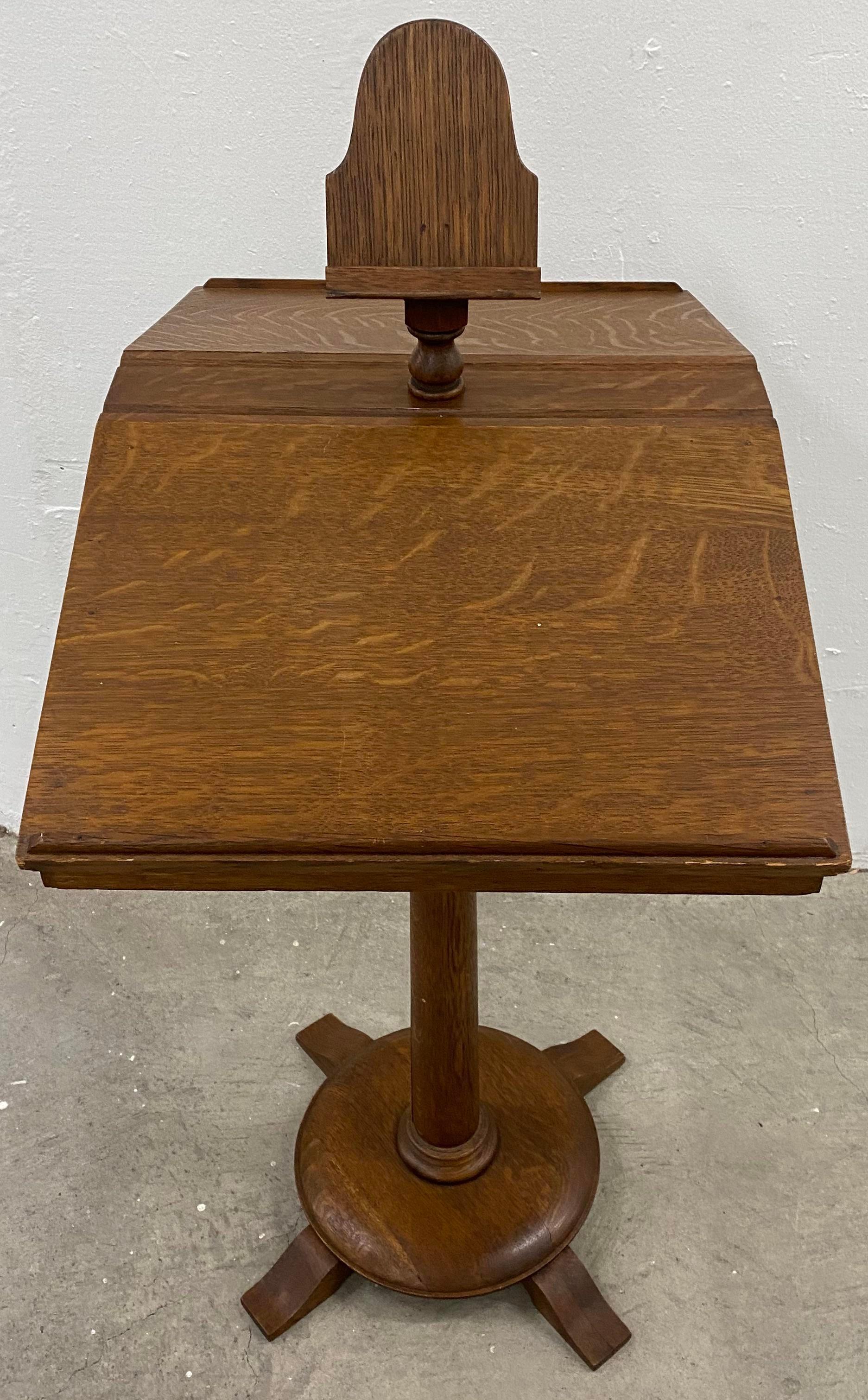 20th Century Antique American Oak Music Stand, c.1900