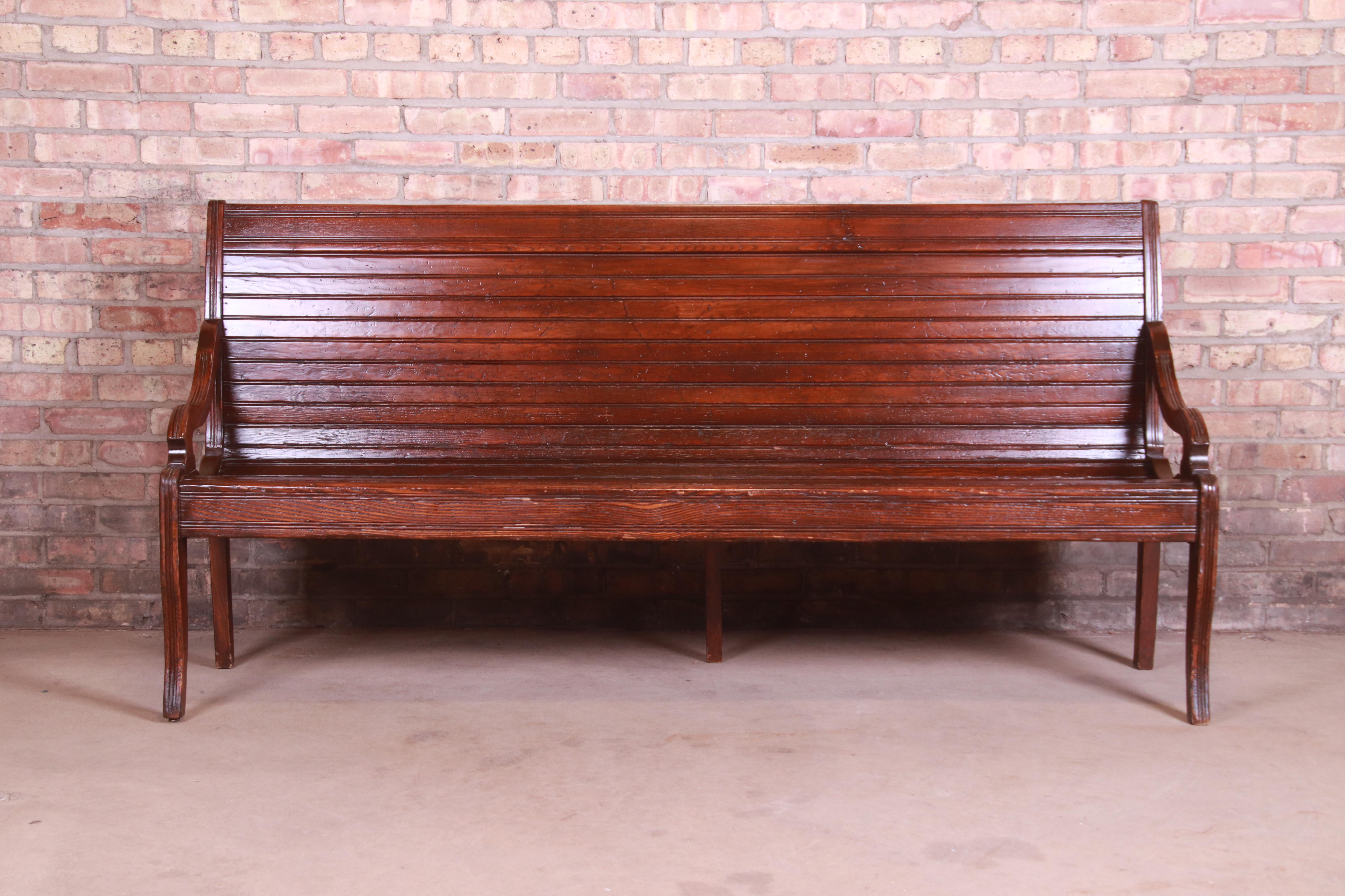 american oak bench