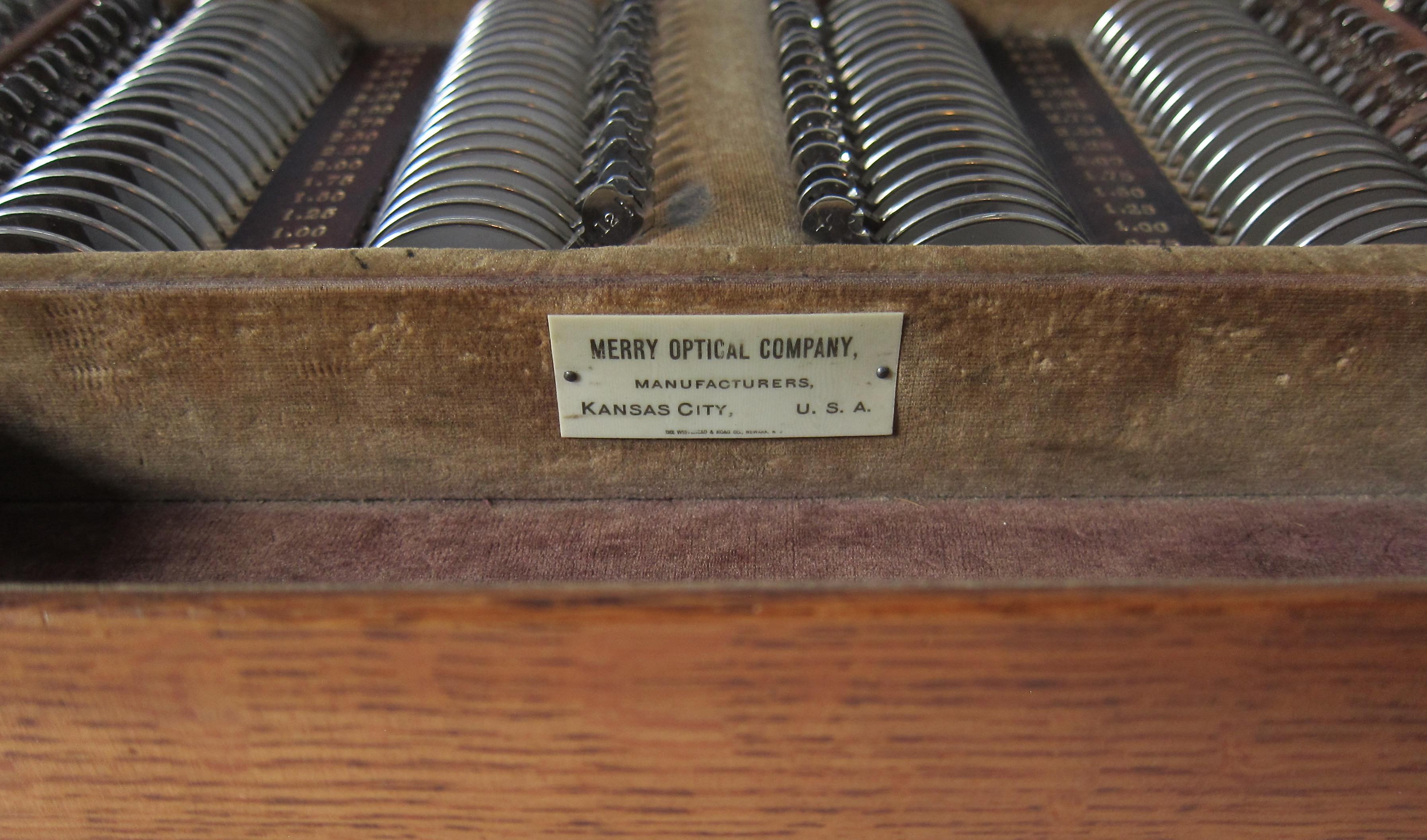 Antique American Optometry Trial lens Set with Testing Glasses For Sale