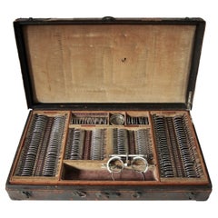 Antique American Optometry Trial lens Set with Testing Glasses