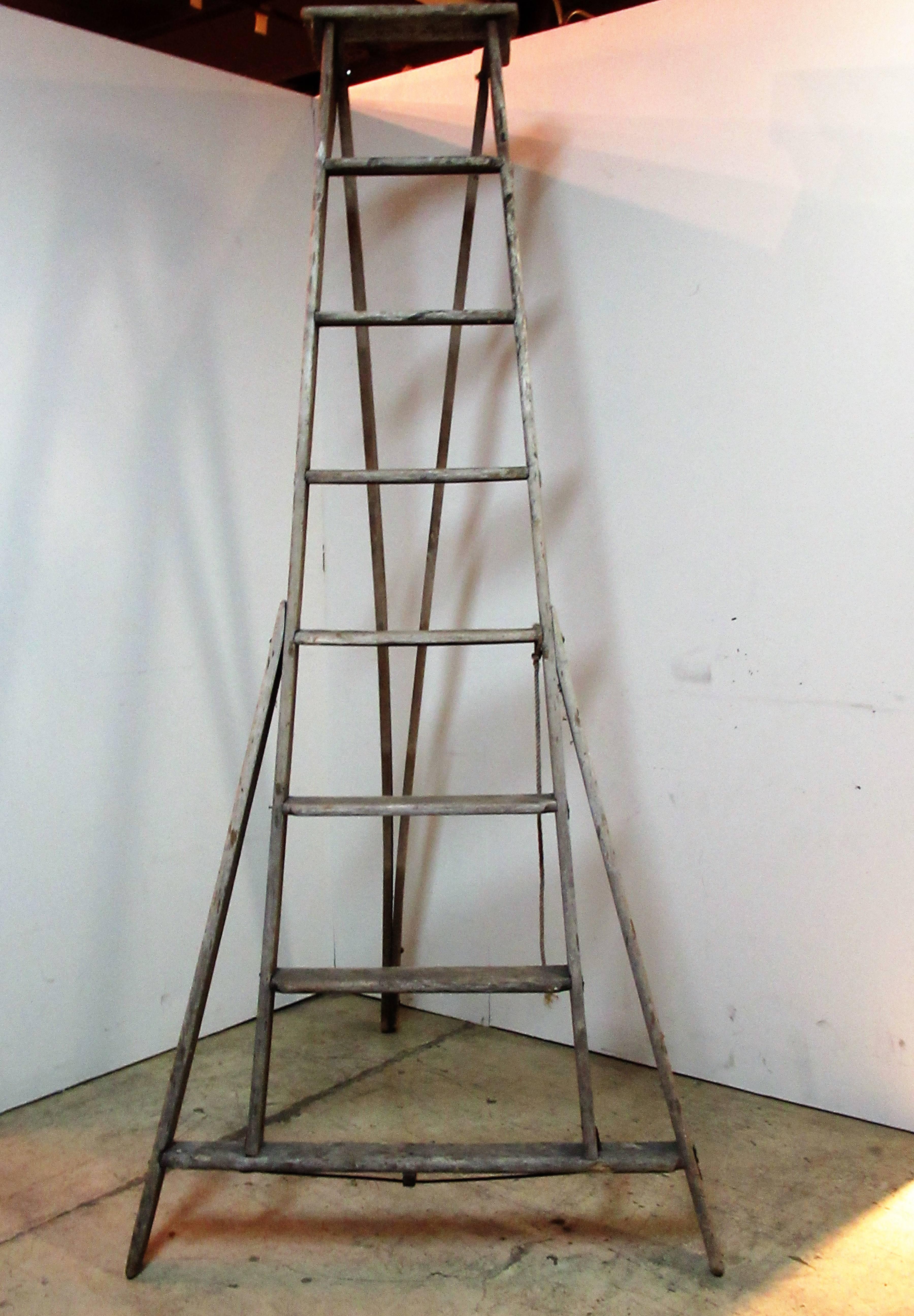 Antique American Orchard Harvest Ladder 2