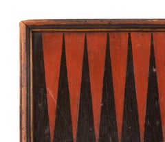 Antique American Painted Backgammon Gameboard, ca 1840-1860