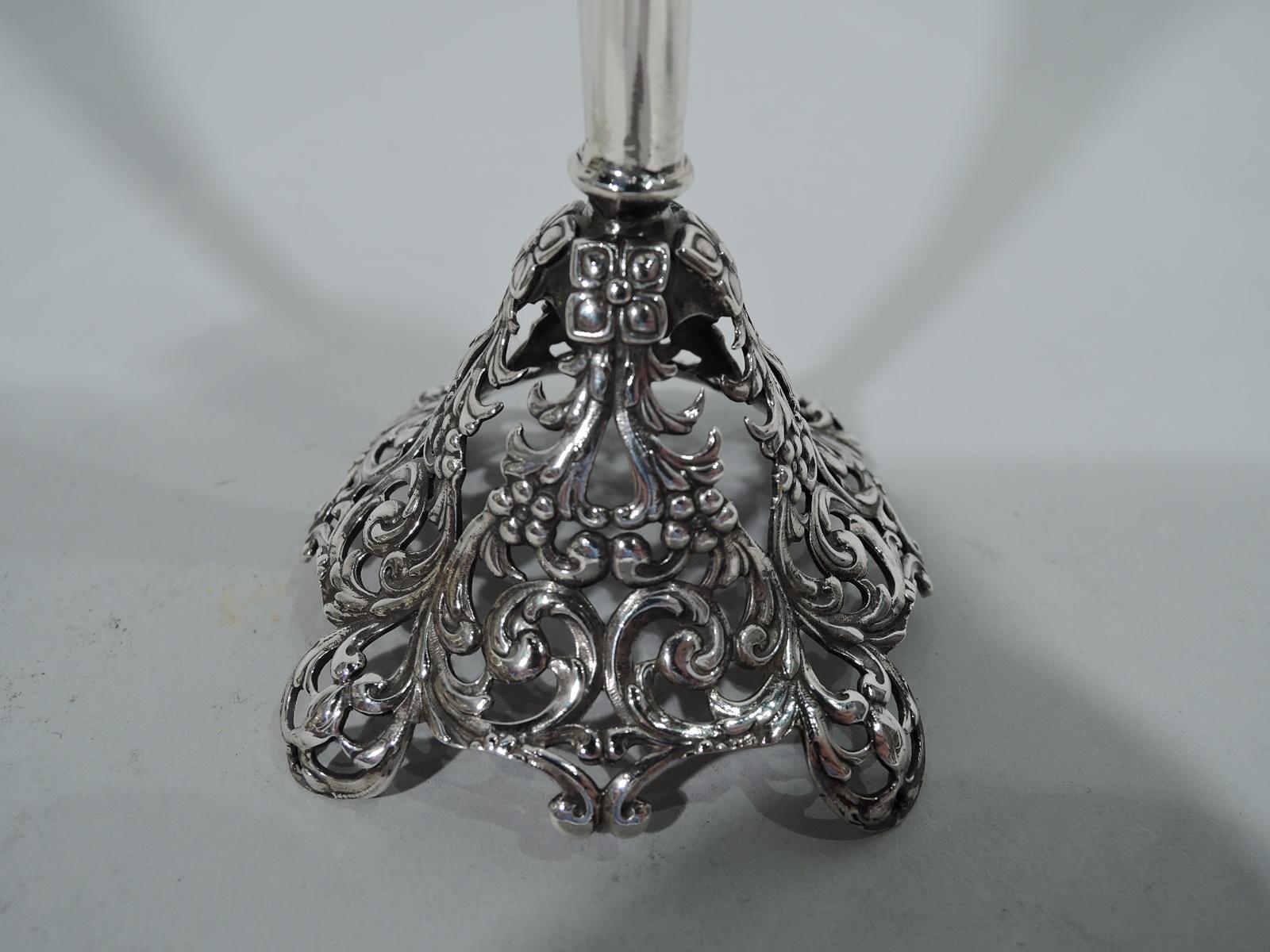 antique sterling silver bud vase