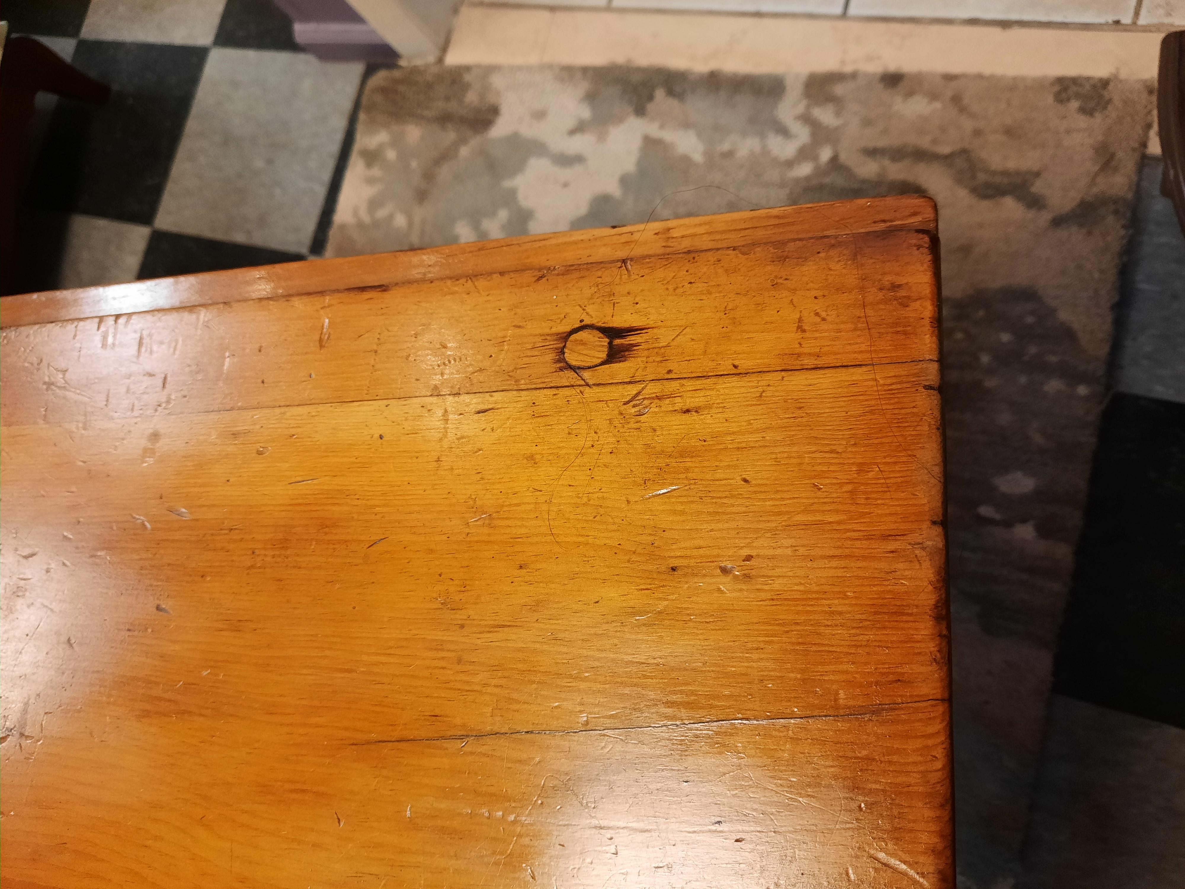 Antique American Pine Drop Leaf Table with Drawer For Sale 6