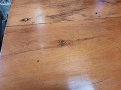 Antique American Pine Drop Leaf Table with Drawer