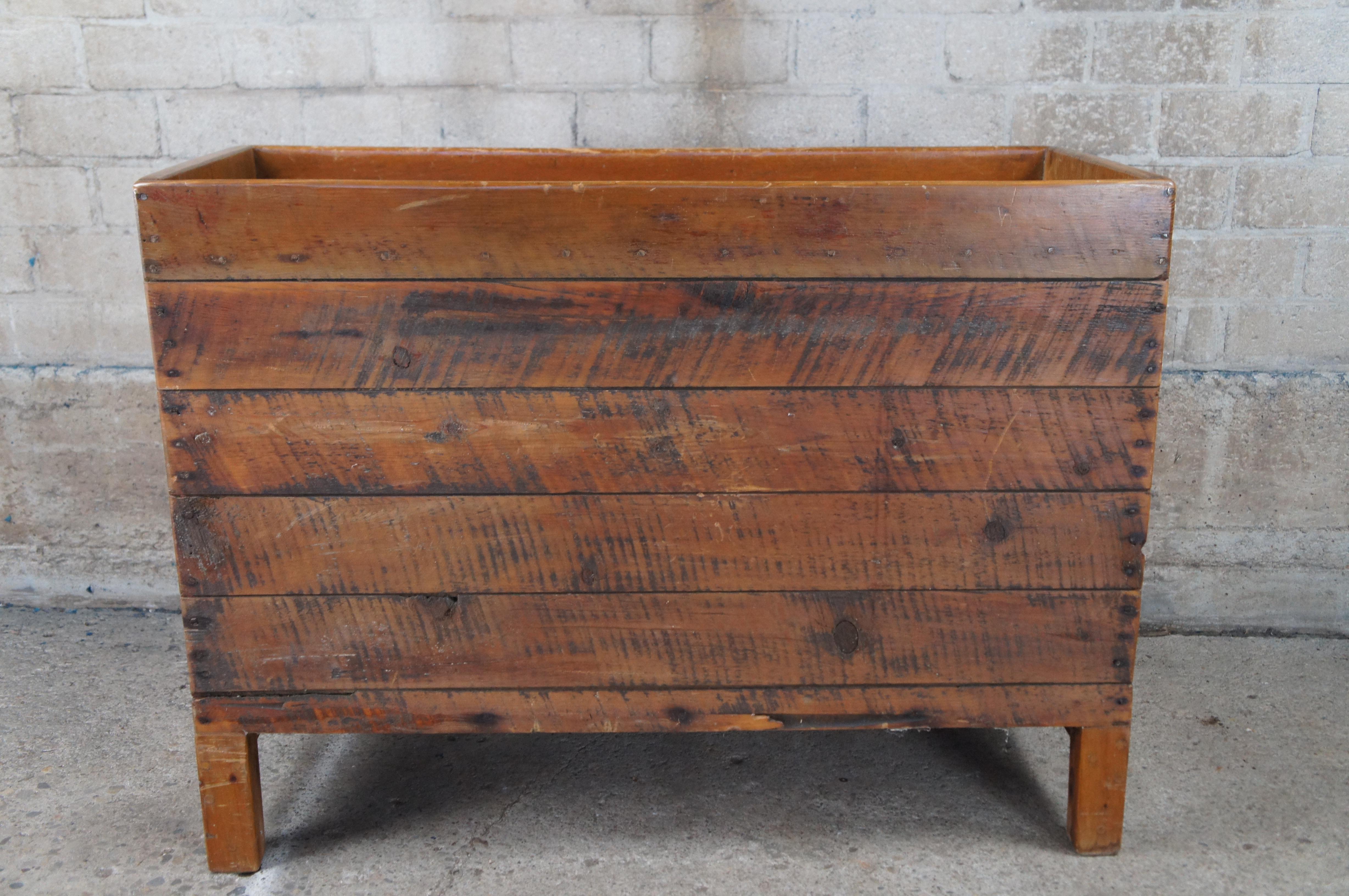 Antique American Pine Dry Sink Country Farmhouse Washstand Pantry 41