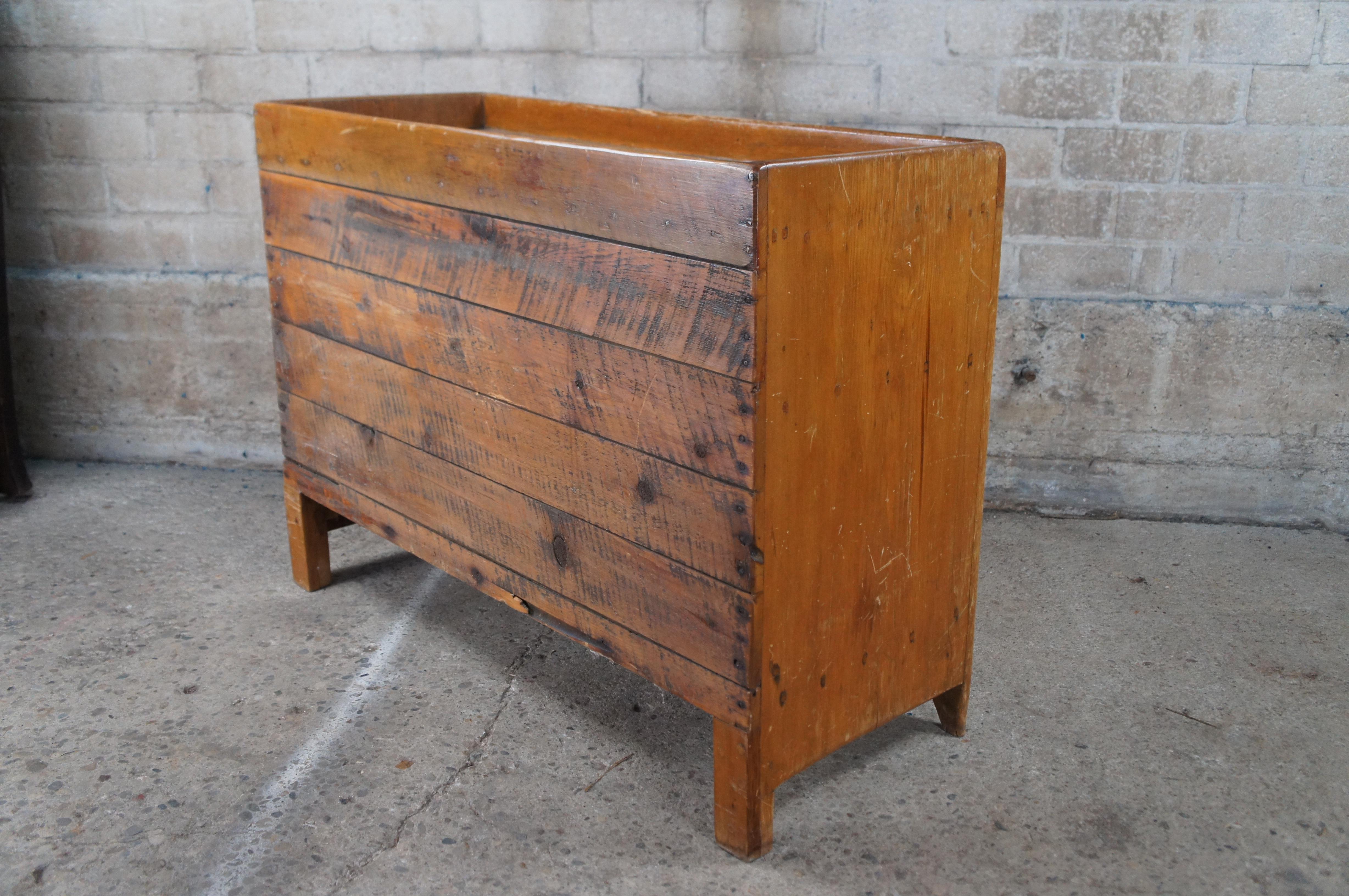 Antique American Pine Dry Sink Country Farmhouse Washstand Pantry 41